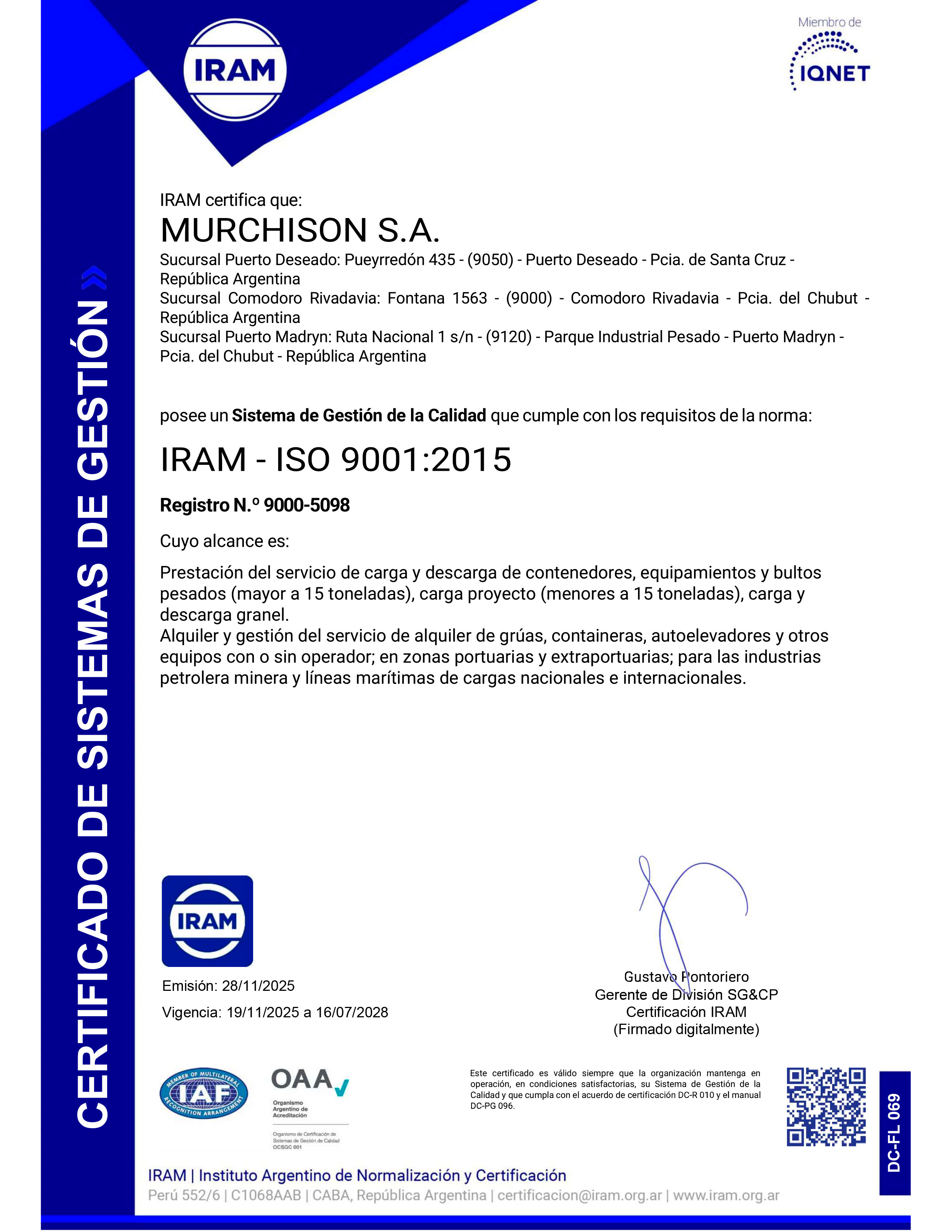 Certificación IRAM